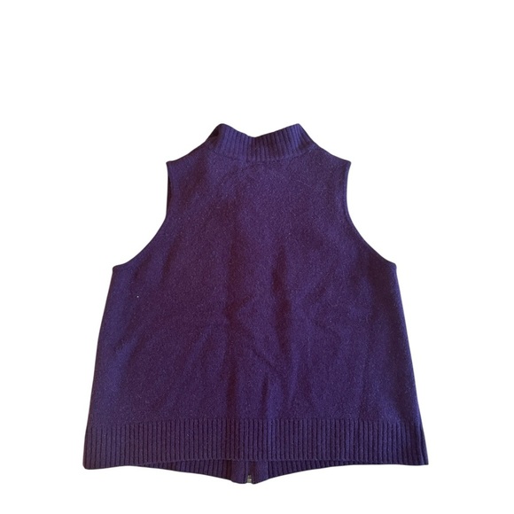 Pendleton Wool Vest XL Purple 100% Lambswool Zip Front - Picture 3 of 3